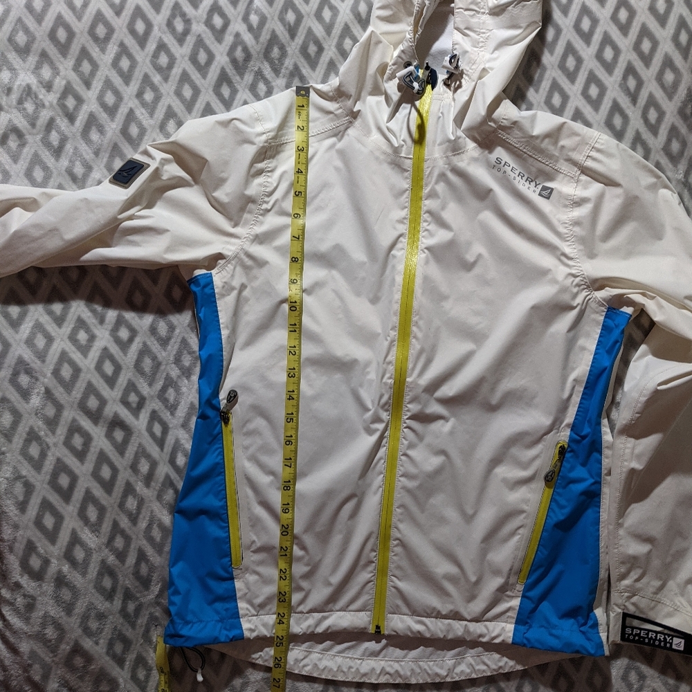 Sperry Top Sider White Rain Jacket Size Medium - Picture 4 of 15